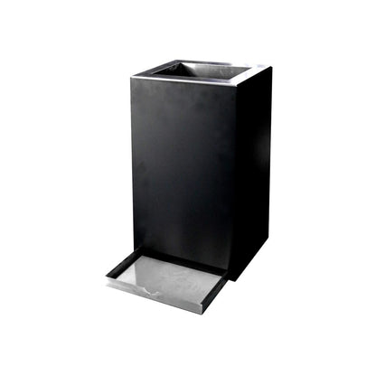 SKS Umbrella Stand, Lasercut Letters, Mild/Stainless Steel, Black