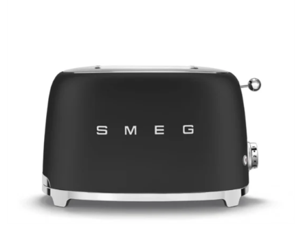 SMEG Toaster 50's Style, 2 Slice, Matt Black