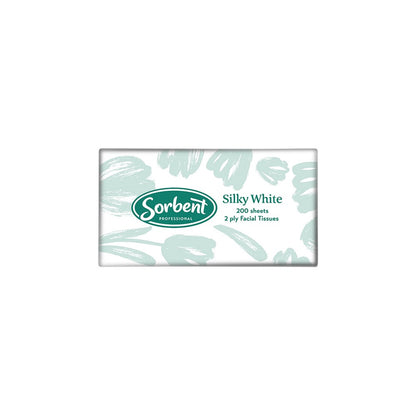 Sorbent Facial Tissue Silky White, 2 Ply 100 Sheet, Ctn 48