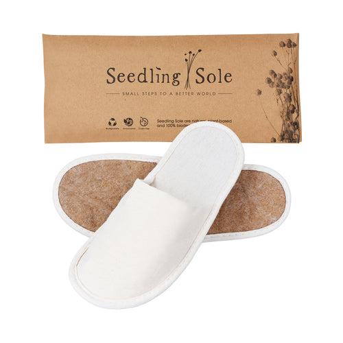 Seedling Sole Hotel Slippers, Closed-Toe with Double-Flax Sole in Envelope