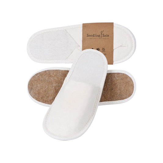 Seedling Sole Slippers Closed-Toe, Flax Sole, Kraft Wrap, Wheat
