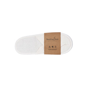Seedling Sole Premium Hotel Slippers, Closed-Toe with Felt Sole in Wrapper