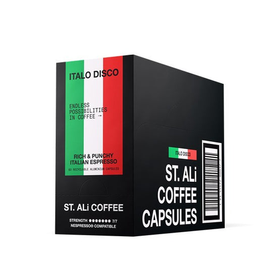 ST. ALi Italian Espresso Capsules Italo Disco, Intensity 12/13