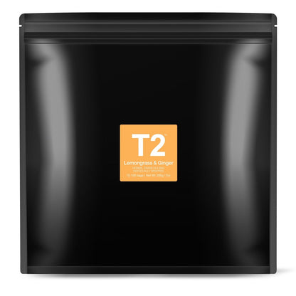 T2 Herbal Tea Lemongrass & Ginger, No Caffeine, 100 Teabags