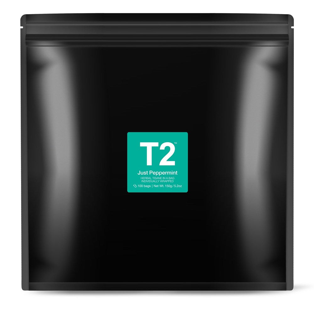 T2 Herbal Tea Just Peppermint, No Caffeine, 100 Teabags