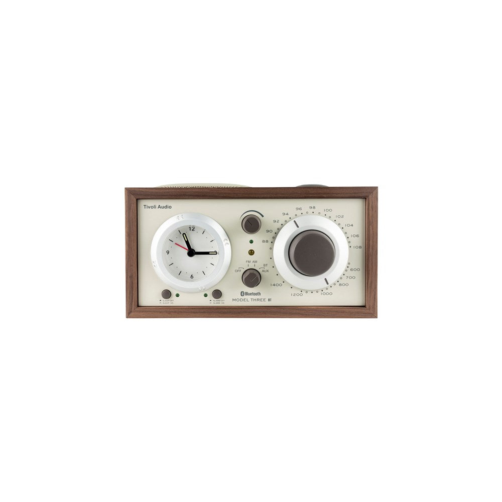 Tivoli Audio Bluetooth Alarm Radio Model Three BT, Walnut/Beige