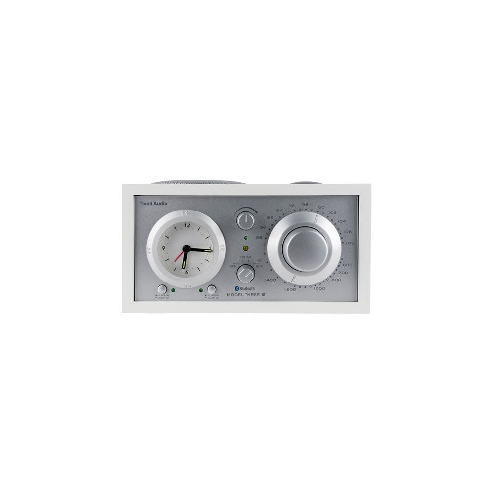 Tivoli Audio Bluetooth Alarm Radio Model Three BT, White/Silver