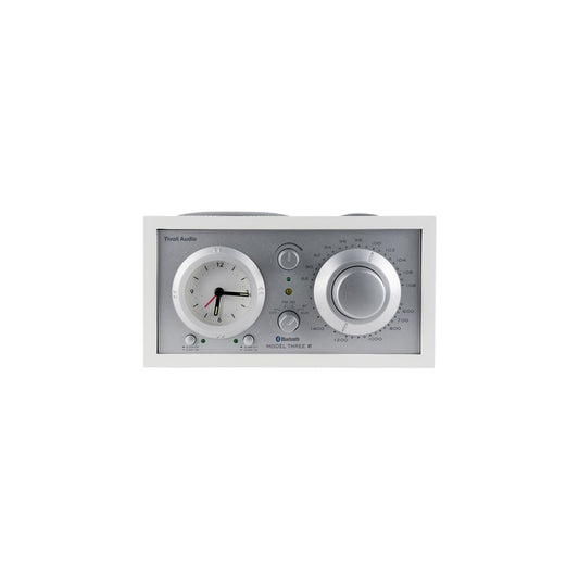 Tivoli Audio Bluetooth Alarm Radio Model Three BT, White/Silver