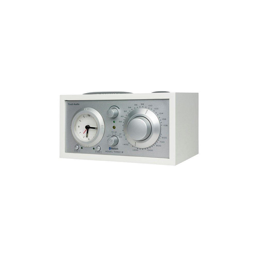 Tivoli Audio Bluetooth Alarm Radio Model Three BT, White/Silver