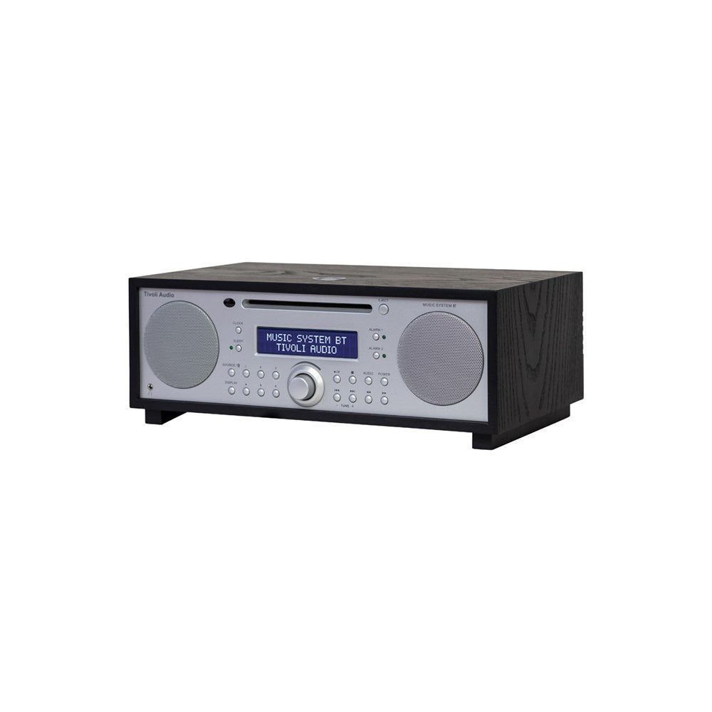 Tivoli Audio Bluetooth Alarm Radio CD Music System+, Black/Silver