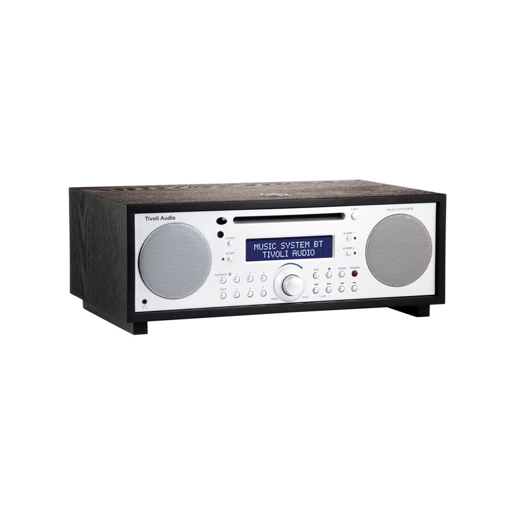 Tivoli Audio Bluetooth Alarm Radio CD Music System+, Black/Silver