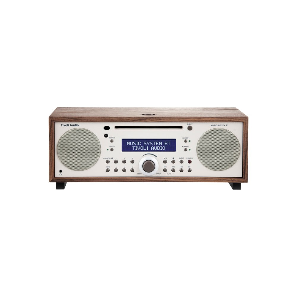 Tivoli Audio Bluetooth Alarm Radio CD Music System+, Walnut/Beige
