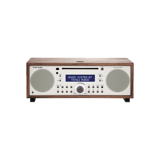 Tivoli Audio Bluetooth Alarm Radio CD Music System+, Walnut/Beige