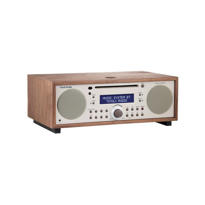 Tivoli Audio Bluetooth Alarm Radio CD Music System+, Walnut/Beige