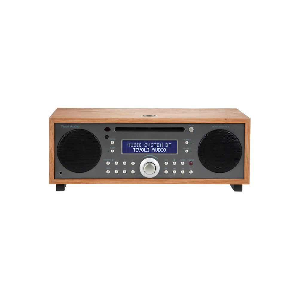 Tivoli Audio Bluetooth Alarm Radio CD Music System+, Cherry/Taupe
