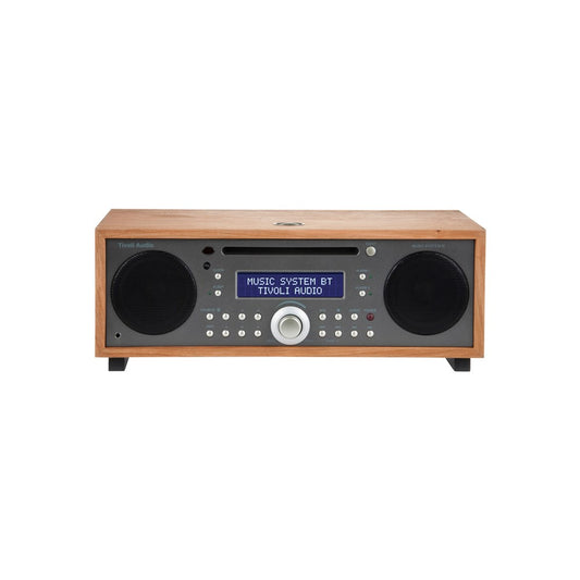Tivoli Audio Bluetooth Alarm Radio CD Music System+, Cherry/Taupe