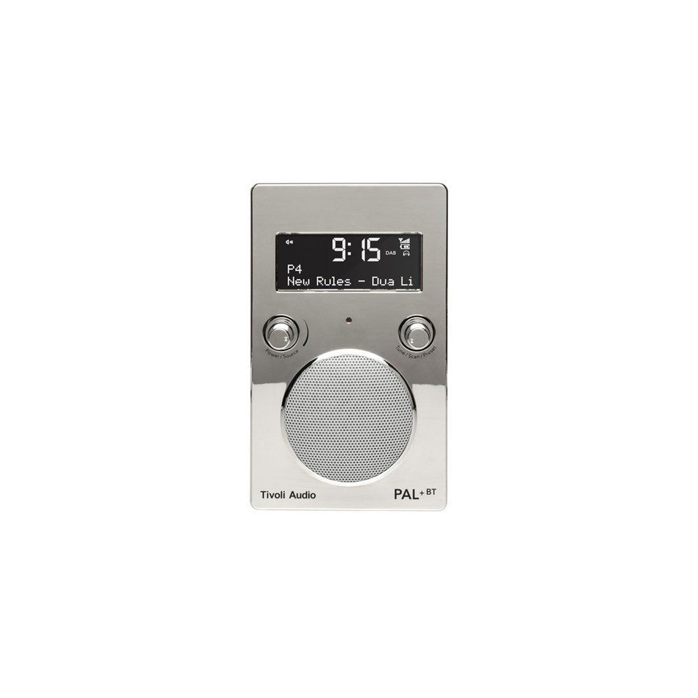 Tivoli Audio Bluetooth Radio Speaker PAL+ BT, Alarm Clock, Chrome