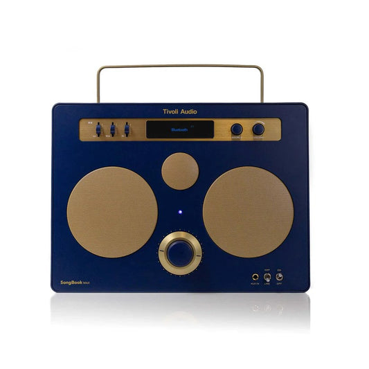 Tivoli Audio Bluetooth Radio Speaker Songbook Max, Built-In Battery, Blue/Gold