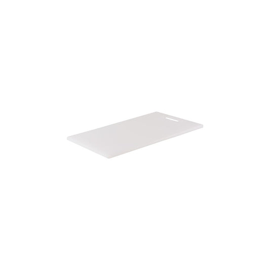 Chef Inox Cutting Board with Handle, 355mm, Polyethylene, White
