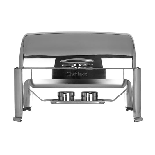 Chef Inox Stackable Roll-Top Chafer, 1/1 Size, Rectangle, 18/0 SS