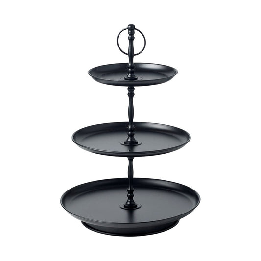 Chef Inox Tea Stand CONEY ISL, 3-Tier, Galvanised, Black
