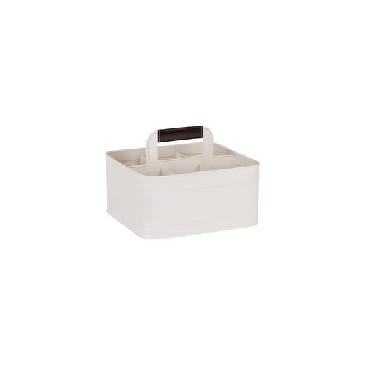 Chef Inox Caddy CONEY ISL, Rectangle, Leather Handle, Creme