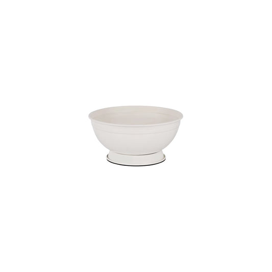 Chef Inox Footed Serving Bowl CONEY ISL, 3.39L, Galvanised, Creme