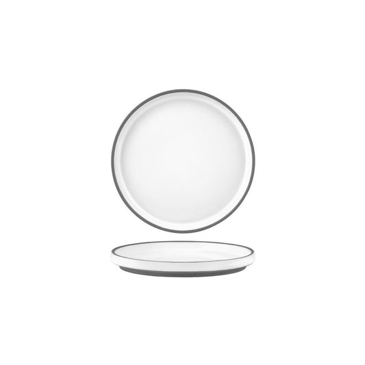 Tablekraft Stackable Rimmed Plate MUSE 170mm, Vitrified Porcelain