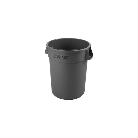 Jiwins Recycle Bin, 75.7L, Round, Polyethylene, Dark Grey