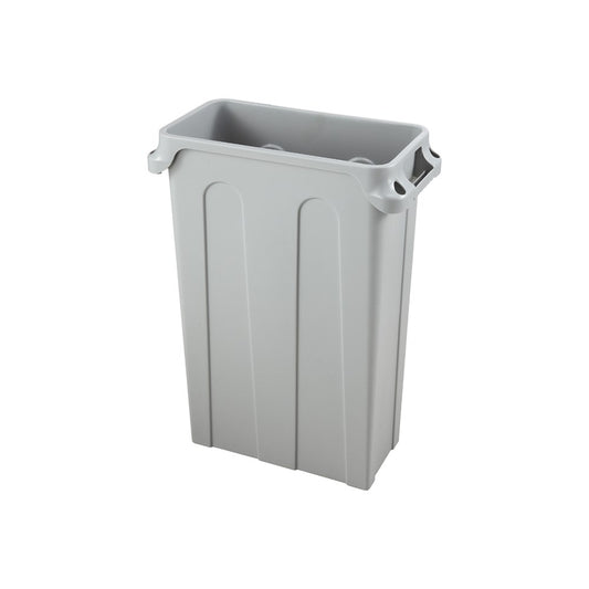 Jiwins Vented Bin, 76L, Rectangle, Polyethylene, Light Grey