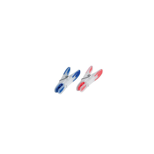 Leifheit Clothes/Laundry Pegs, Extra Soft Clip, Blue & Red, 25pcs