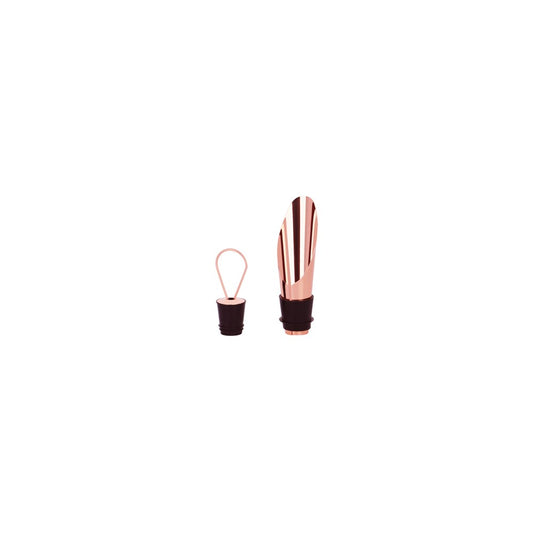 Zanzi Wine Stop with Pour Spout, 22mm, 18/8 SS, Rose Gold
