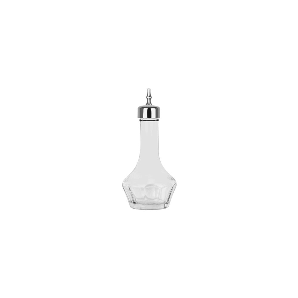 Zanzi Bitter Bottle, 50ml, Bevelled Glass, Gunmetal Cap