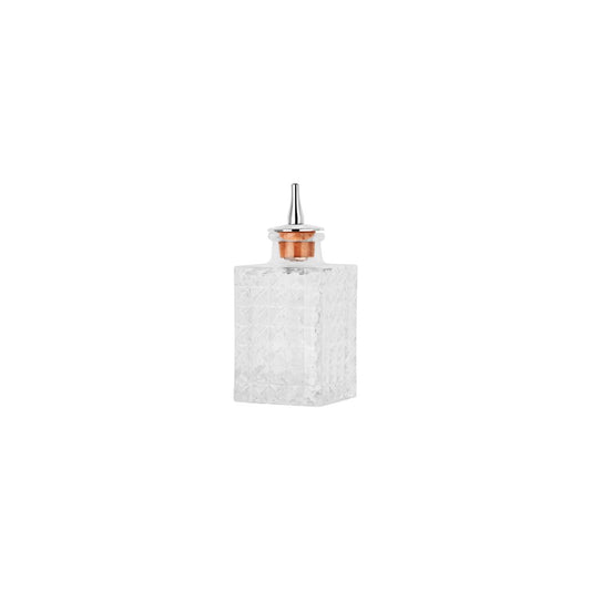 Zanzi Square Bitter Bottle, 90ml, Bevelled Glass