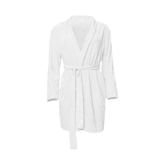 Marco Polo Bathrobe Velour, Adult Size, 100% Combed Cotton, White