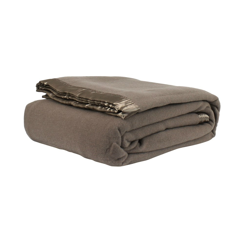 Blanket Wool Waffle, Single/Double, 400gsm, Taupe