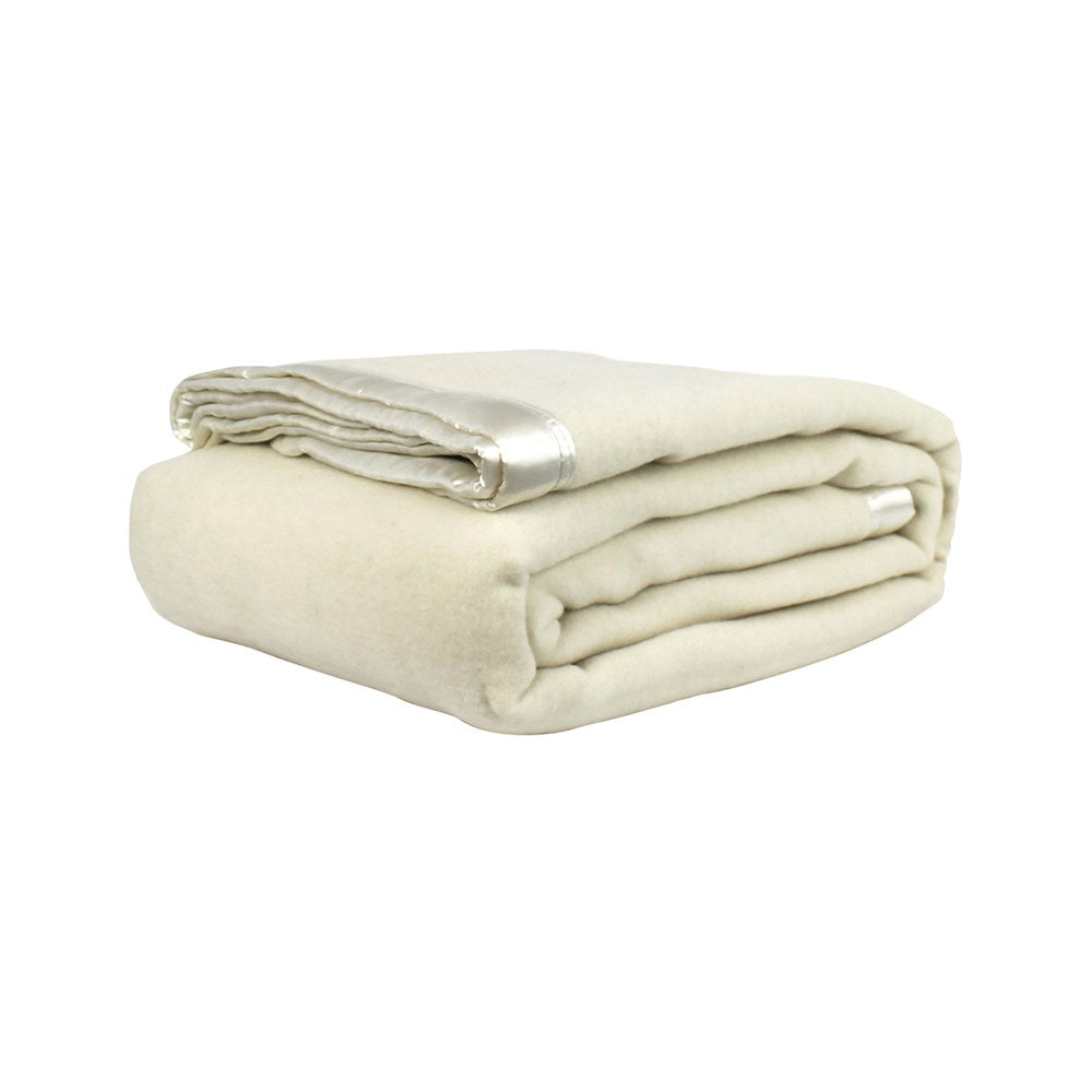 Blanket Wool Waffle, Queen/King, 400gsm, Natural