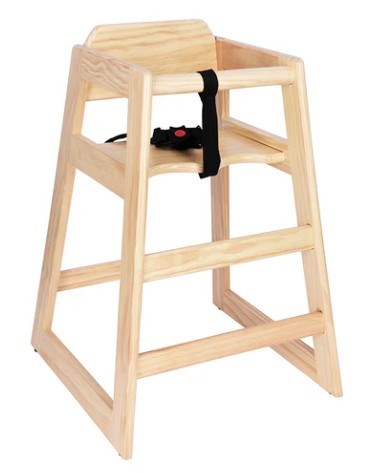 Chef Inox High Chair, Wood, Natural Timber