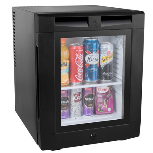 JVD Hotel Minibar EC Series, 30L, Black, 3-ply glass door